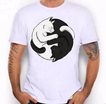 new T-shirt short sleeve T-shirt, black and whitedesign, digital animal white girl T-shirt - style4life